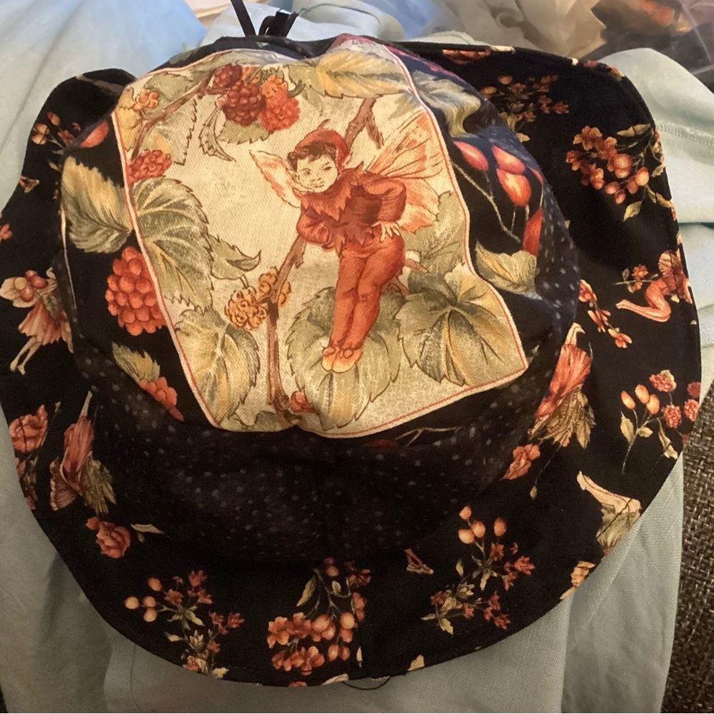 0 - 6 Months Black Orange Flower Fairy Sun Hat Magick Baby Cotton Lined
